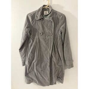 Mini Boden Coat With Floral Lining - Gray Girls Size 13-14Y Youth‎